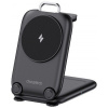 Choetech 3 in 1 Magnetic Unique Travel Wireless Charger Stand for iphone/airpods/Apple watch black T816-F-BK (T816-F-BK)