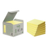Bločky Post-it recyklované, 76x76 mm, žlté