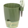 Kvetináč Strend Pro, s nožnicami, farba zelená, 15,5x12,5x16 cm