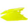 bočné číselné tabuľky, RTECH (neon žlté, pár) SUZUKI RM-Z 250/450