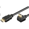 PremiumCord HDMI High Speed+Ethernet kabel, zlacený zahnutý konektor 270° 1m kphdmeb1