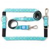 Max&Molly Multi-Leash Retro Blue - odnímateľné vodítko pre psa, zaujímavý vzor, 200cm - S