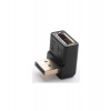 PREMIUMCORD DisplayPort 1.2 smerom nadol zahnuté adaptéry 90°, samec/samica, pozlátené konektory (kportad26)