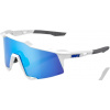 100% Speedcraft - Matte White - Hiper Blue Multilayer Mirror Lens uni
