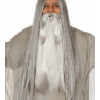 Kostým, maska - Brada čarodejníka je dlhá šedá (Brada a fúzy Sage Gray Gandalf starý muž starý muž)