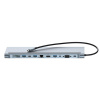 AppleMix XO 12v1 adaptér / rozbočovač - USB-C na 2x USB-A + 2x USB-C + HDMI + VGA + SD + ethernet - sivý