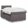 Box spring postel s matrací šedá 120x200 cm umělá kůže 3288418
