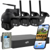 Monitorovací set DVS WIFI SET 3 KAMERY + 1 OTOČNÁ ČIERNA 4K 2TB