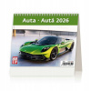 Helma - MiniMax - stolný kalendár Autá/Autá 2026, 17,1 × 13,9 cm