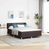 zahrada-XL Posteľ s pružinami a matracom krémová 90x200 cm Tmavo hnedá 3340279