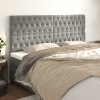 vidaXL Čelá postele 4 ks bledosivý 90x7x78/88 cm zamat - Sivá - 174982-109231