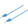 VOLTCRAFT MSB-300 merací kábel lamelový zástrčka 4 mm silikon 1.00 m modrá 1 ks; MSB-300-1-BL