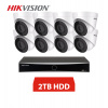 HIKVISION IP 8 KAMEROVÝ SET 4MPX DOME 2TB