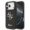 Guess PU Fixed Glitter 4G Metal Logo zadný kryt pre iPhone 17 Pro Black