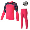 Detský funkčný set s dlhými rukávmi SENSOR Merino Impress magenta/floral 140