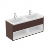 Ideal Standard Connect Air Skrinka pod dvojumývadlo 120 cm, matná hnedá/matný biely lak E0829VY