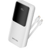 Vention 20 000 mAh Power Bank with Integrated USB-C and Lightning Cables 22.5 W White LED Display Ty