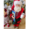 Clayre & Eef Vianočné dekorácie Santa v župane s papučkami - 16*8*28 cm - Clayre & Eef