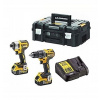 Sada elektrického náradia DeWalt, vŕtačka a rázový uťahovák, 2x 5,0 Ah batéria