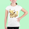 Hattree Organické dievčenské tričko Pokemon Evolie Pikachu Pika Eevee Comic Shirt Anime Kids Bavlna