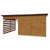 Záhradný drevený domček s terasou TOL II 9m2 + 6m2, 16mm, s okny