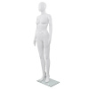 Dámska figurína, sklenený podstavec, lesklá biela 175 cm-ForU-142928