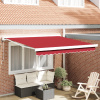 zahrada-XL Automatická vysúvacia markíza červená 350x250 cm, vidaXL náhradná tkanina markízy pre rám 3,5x2,5 m červená 3330442