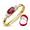 ELEGANTNÝ Zlatý prsteň RUBY pr.333 r23 (ELEGANTNÝ Zlatý prsteň RUBY pr.333 r23)