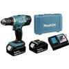 Makita DDF453RFE Akumulátorový vŕtací skrutkovač (2x3,0Ah/18V) + nabíjačka a kufor