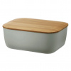 RIG-TIG Miska na maslo BOX-IT 15 cm, teplá šedá, plast / bambus