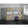 TOPESHOP SET 200, kuchynská linka, dub Sonoma / biela