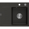 Mexen Ben, 1-komorový granitový drez 600x500x190 mm, pravý + chrómový sifón, čierna-zlatá metalíza, 6523605000-75
