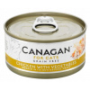 Mokré krmivo pre mačky bez obilnín Canagan kuracie mäso s zeleninou 75g