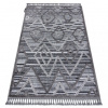 Dywany Łuszczów Koberec MAROC P657, čierna -sivá - strapce, vzor diamanty, cik cak, etno, Berber, Maroko, Shaggy 120x170 cm