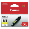 Canon originál ink CLI551Y XL, yellow, 11ml, 6446B001, high capacity, Canon PIXMA iP7250, MG5450, MG6350, MG7550