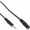 Kábel 3.5mm stereo jack M/F predlžovací 5m, čierny