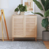 zahrada-XL Lamelové dvierka na skrinku 2 ks 69x39,4 cm, borovicový masív 151125