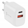 AppleMix Nabíjačka / napájací adaptér EÚ TACTICAL - USB-A + USB-C - 20 W - biela