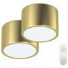 IMMAX NEO set 2x RONDATE SMART stropné svetlo 15cm 12W zlaté Zigbee 3.0 DO, TUYA 07127L-BD