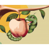 Vymalujsisam.sk Maľovanie podľa čísiel - Húsenica papá jabĺčko Veľkosť: 40x50cm, Rám: Bez rámu, iba zrolované plátno
