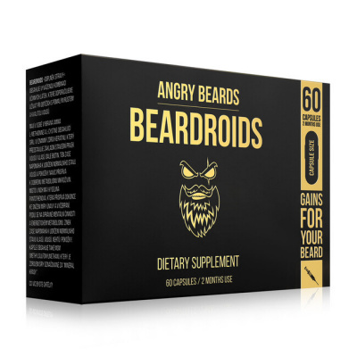 ANGRY BEARDS Doplnok stravy Beardroids - Vitamíny na rast fúzov 60 ks