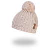 Little Angel Čiapka pletená brmbolce gombíky Outlast ® Béžová Veľ. 5 (49 - 53 cm)