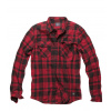 Vintage Industries flanelová košeľa AUSTIN - RED CHECK, M