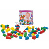 Drevené kocky farebné Coloured Wooden Blocks XL Baby Eichhorn extra veľké 50 kusov veľkosť 40 mm od 12 mes