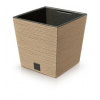 PROSPERPLAST Kvetináč FURU SQUARE LOW ECO WOOD 24cm naturo