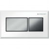 Geberit Splachovacie systémy Oddialené ovládanie pneumatické, pre splachovaciu nádržku Sigma 8 cm pod omietku, biela/kefovaný chróm 116.053.KT.1