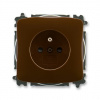 ABB TANGO Zásuvka 6619A-A06357 H s clonkami IP40, hnědá