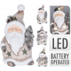 Postavička vianočná figúrka snehuliak/Santa/sob LED 34 cm mix