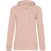 B&C | Inspire Zipped Hood /women, Dámska mikina s kapucňou, ružová soft rose, S