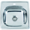 Kuchynská batéria - Oceľový umývadlo satén 48x48+sifón+otvor (Kuchynská batéria - Oceľový umývadlo satén 48x48+sifón+otvor)